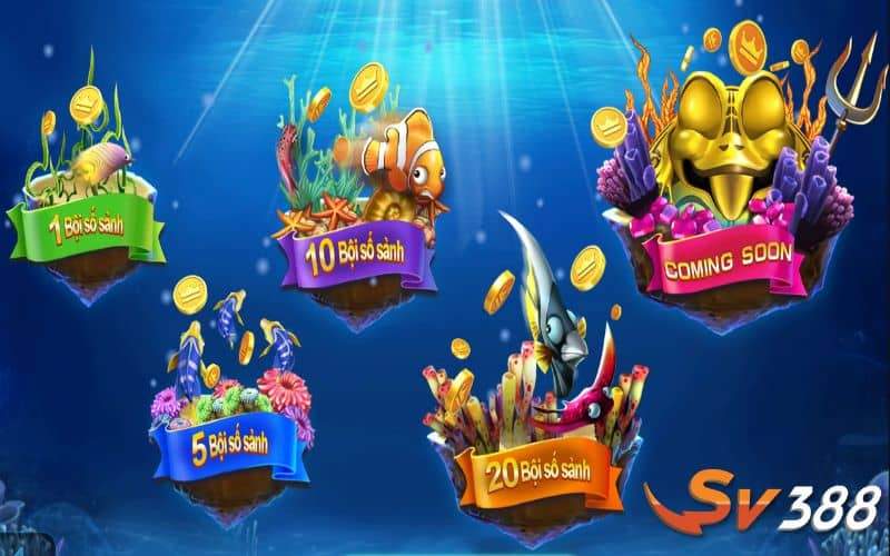 Đại Sư Đánh Cá có nhiều sảnh cược săn cá